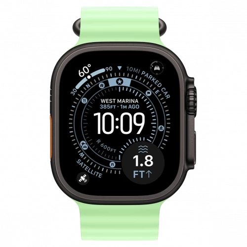 Apple Watch Ultra 3 GPS + Cellular 49mm Black Tit. Case w. Neon Green O. Band (MF254+MGCL4)