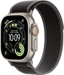 Apple Watch Ultra 3 GPS + Cellular 49mm Natural Tit. Case w. Black/Charcoal Trail Loop - M/L (MF1V4+MFT94)