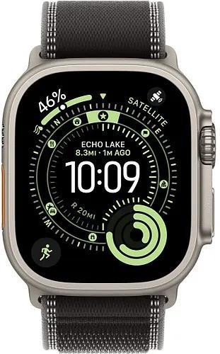 Apple Watch Ultra 3 GPS + Cellular 49mm Natural Tit. Case w. Black/Charcoal Trail Loop - M/L (MF1V4+MFT94)