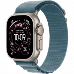 Apple Watch Ultra 3 GPS + Cellular 49mm Natural Tit. Case w. Light Blue Alpine Loop - Large (MEWP4)
