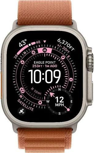 Apple Watch Ultra 3 GPS + Cellular 49mm Natural Tit. Case w. Terra Cotta A. Loop - Large (MF1V4+MFTD4)