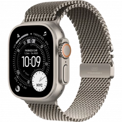 Apple Watch Ultra 3 GPS + Cellular 49mm Natural Tit. Case w. Natural Tit. Milanese Loop - Small (MEWW4)