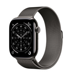 Apple Watch Series 11 GPS + Cellular 46mm Slate Tit. Case w. Slate Milanese Loop - M/L (MFD44)
