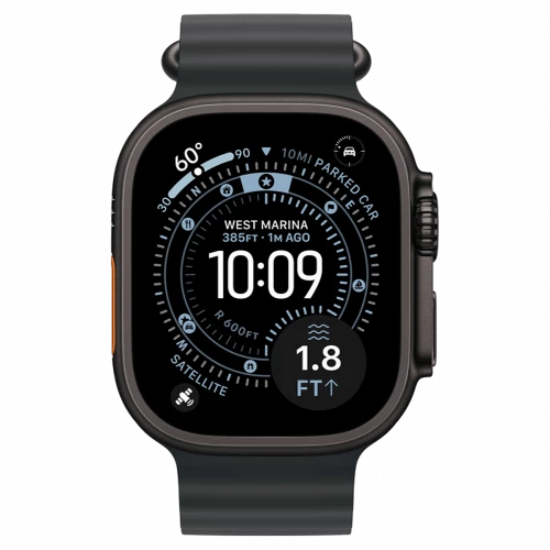 Apple Watch Ultra 3 GPS + Cellular 49mm Black Tit. Case w. Black Ocean Band (MF0J4)
