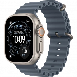 Apple Watch Ultra 3 GPS + Cellular 49mm Natural Tit. Case w. Anchor Blue Ocean Band (MEWH4)