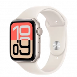 Apple Watch SE 3 GPS + Cellular 44mm Starlight Alu. Case w. Starlight S. Band - S/M (MEPE4)