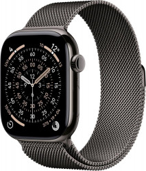 Apple Watch Series 11 GPS + Cellular 46mm Slate Tit. Case w. Slate Milanese Loop - S/M (MFD34)