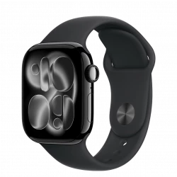 Apple Watch Series 11 GPS 46mm Jet Black Alu. Case w. Black S. Band - M/L (MEUX4)