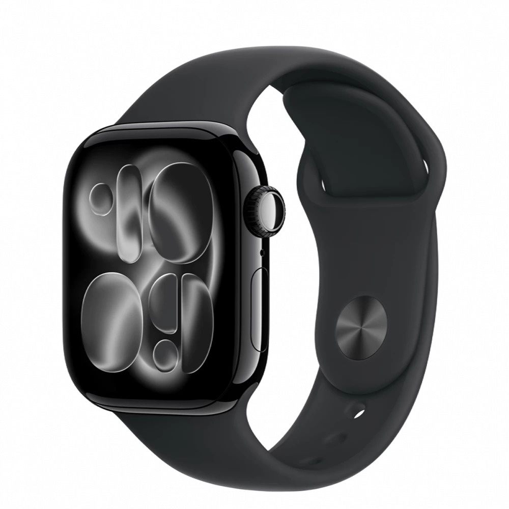 Apple Watch Series 11 GPS 46mm Jet Black Alu. Case w. Black S. Band - M/L (MEUX4)