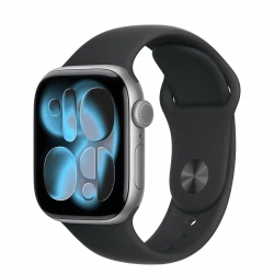 Apple Watch Series 11 GPS + Cellular 42mm Space Grey Alu. Case w. Black S. Band - S/M (MF8A4)