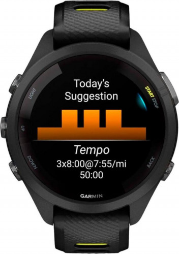Garmin Forerunner 265S Black Bezel and Case w. Black/Amp Yellow S. Band (010-02810-03/13/53)