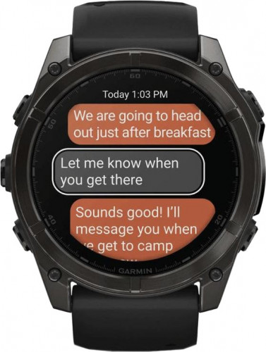 Garmin Fenix 8 51mm AMOLED Sapphire Carbon Gray DLC Titanium w. Black/Pebble Gray S. Band (010-02905-20/21) openbox