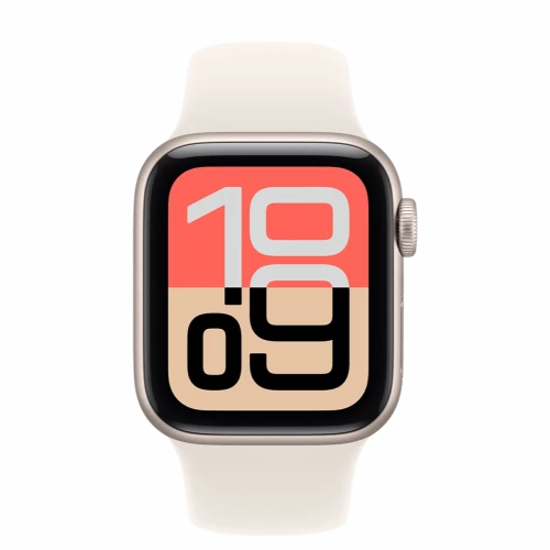 Apple Watch SE 3 GPS 44mm Starlight Alu. Case w. Starlight S. Band - M/L (MEHJ4)