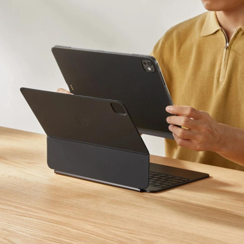 Чохол-накладка (карбоновий) Apple iPad Pro 11" 2024 Pitaka MagEZ Case 2 Plain Black/Grey (KPD2401P)