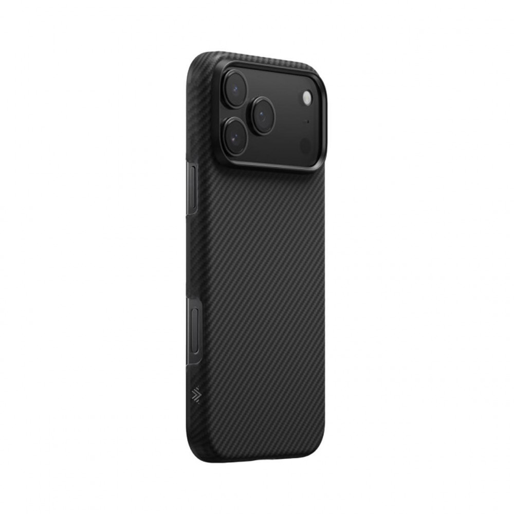 Чехол-накладка (карбоновый) Apple iPhone 17 Pro Monblan Kevlar Magnetic Series Black/Grey
