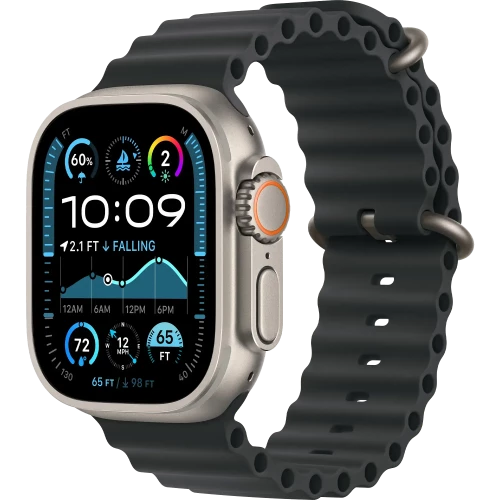 Apple Watch Ultra 2 GPS + Cellular 49mm Natural Titanium Case w. Black Ocean Band (MYT03+MXTL3) (New, без коробки)