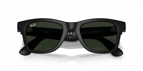 Ray-Ban Meta Wayfarer Large Matte Black/Clear to Graphite Green Transitions (RW4008 601S1M 53-22)