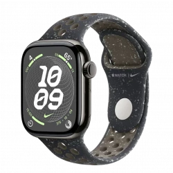 Apple Watch Series 10 GPS + Cellular 42mm Slate Titanium Case w. Midnight Sky Nike Sport Band - S/M (MX0M3+MYJP3)
