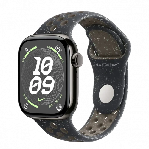 Apple Watch Series 10 GPS + Cellular 42mm Slate Titanium Case w. Midnight Sky Nike Sport Band - S/M (MX0M3+MYJP3)