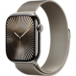Apple Watch Series 10 GPS + Cellular 46mm Gold Titanium Case w. Natural Milanese Loop M/L (MX183+MXMQ3)