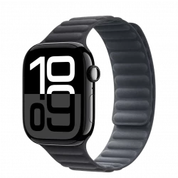Apple Watch Series 10 GPS 46mm Jet Black Alu. Case w. Black Magnetic Link - M/L (MWX13+MXY03)