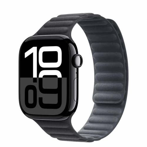 Apple Watch Series 10 GPS 46mm Jet Black Alu. Case w. Black Magnetic Link - M/L (MWX13+MXY03)