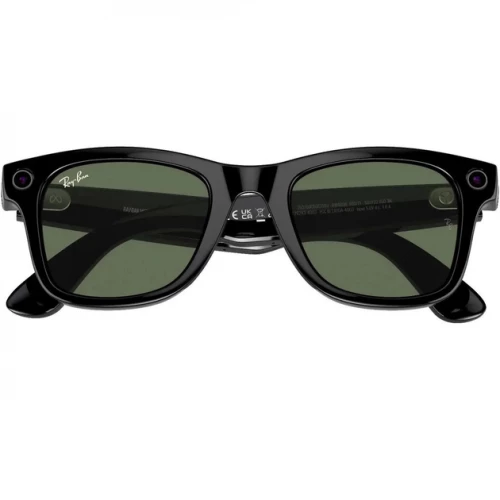 Ray-Ban | Meta Wayfarer [Gen 2] Standard Shiny Black Frame / G-15 Green Lenses (RW4012 601/71 50-22)