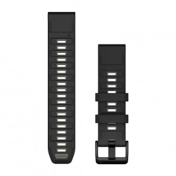 Garmin QuickFit 22 Watch Bands Silicone - Black/Pebble Gray (010-13392-00)