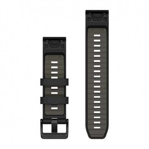 Garmin QuickFit 22 Watch Bands Silicone - Black/Pebble Gray (010-13392-00)