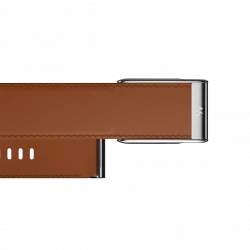 WHOOP LeatherLuxe Straight Band | Chestnut/Cream with Titanium - Size L для WHOOP MG (810114362242)