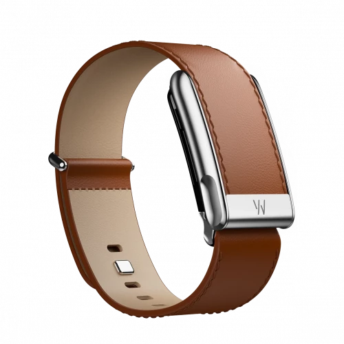WHOOP LeatherLuxe Straight Band | Chestnut/Cream with Titanium - Size L для WHOOP MG (810114362242)