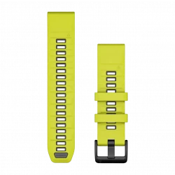 Garmin QuickFit 22 Watch Bands Silicone - Amp Yellow/Graphite (010-13392-08)