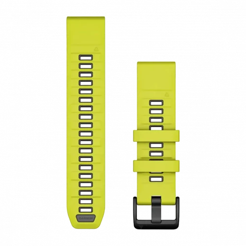 Garmin QuickFit 22 Watch Bands Silicone - Amp Yellow/Graphite (010-13392-08)