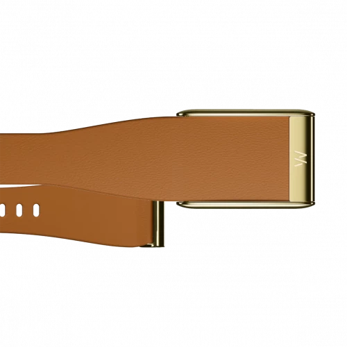 WHOOP LeatherLuxe Tapered Band | Camel with Gold - Size L для WHOOP 5.0 (810114362181)