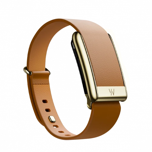 WHOOP LeatherLuxe Tapered Band | Camel with Gold - Size L для WHOOP 5.0 (810114362181)