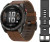 Garmin Fenix 8 Pro 51mm AMOLED Carbon Gray DLC Titanium with Chestnut Leather Band (010-03199-40)