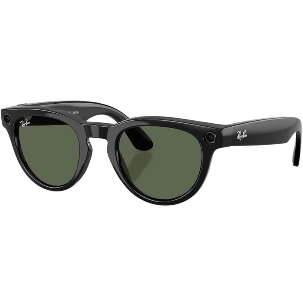 Ray-Ban Meta Headliner Gen2 Low Bridge Fit Standard Shiny Black Frame/G-15 Green Lenses (RW4013F 601/71 51-23)
