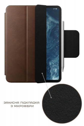Чохол-книжка (шкіряний) Apple iPad Pro 13" M4 NOMAD Leather Folio Brown