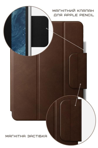 Чохол-книжка (шкіряний) Apple iPad Pro 13" M4 NOMAD Leather Folio Brown