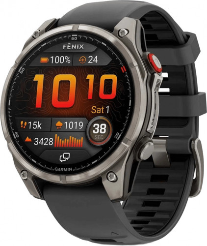 Garmin Fenix 8 Pro 51mm AMOLED Titanium with Graphite/Black Silicone Band (010-03199-10/11)