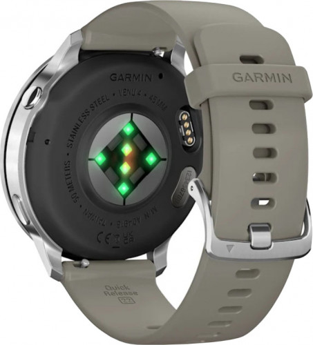 Garmin Venu 4 45 mm Silver with Silver Gray Silicone Band (010-03014-01)