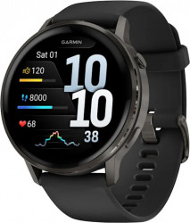 Garmin Venu 4 45 mm Slate with Black Silicone Band (010-03014-00)