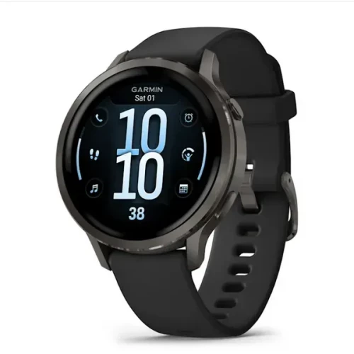 Garmin Venu 4 41 mm Slate with Black Silicone Band (010-03013-02)