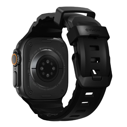 NOMAD Apple Watch 46/49mm Rocky Point Band Black Titanium Hardware Carbon Black