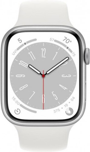 Apple Watch Series 8 GPS + Cellular 41mm Silver Aluminum Case with White S. Band (MP4A3) (Open box)