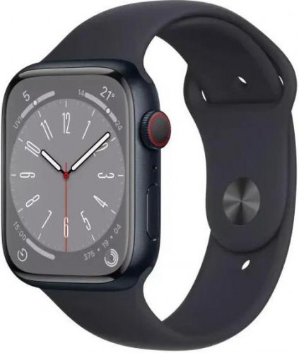Apple Watch Series 8 GPS + Cellular 41mm Midnight Aluminum Case w. Midnight Sport Band (MNHV3) (Open box)