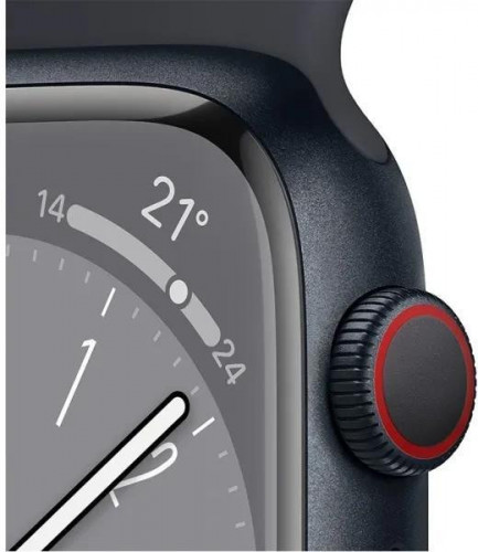 Apple Watch Series 8 GPS + Cellular 41mm Midnight Aluminum Case w. Midnight Sport Band (MNHV3) (Open box)