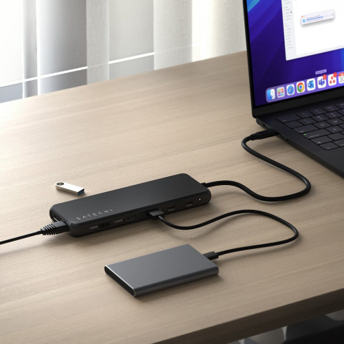 Satechi 13-in-1 USB-C Triple Display Multiport Adapter Black (ST-P3D13K)