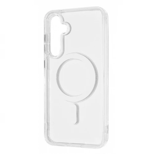 Чохол-накладка (силіконовий) Samsung A36/A56 WAVE Clear Case with Magnetic Ring Clear