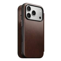 Чохол-книжка (шкіряний) Apple iPhone 17 Pro NOMAD Horween® Modern Leather Folio Rustic Brown